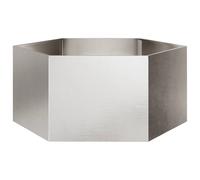 vidaXL Jardinera hexagonal de acero inoxidable 104x90x45 cm