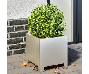 vidaXL Jardinera hexagonal de acero inoxidable 30x30x30 cm