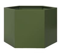 vidaXL Jardinera Hexagonal de Acero – Macetero Exterior 69x60x45 cm Verde Oliva