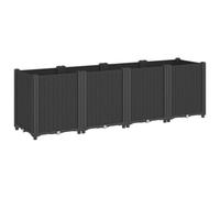 vidaXL Jardinera PP negro 160x40x53 cm