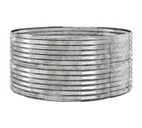 vidaXL Jardinera Macetero Maceta Soporte Flores Plantas Hierbas Jardín Patio Terraza Decoración Acero Galvanizado Plateado 140x140x68 cm