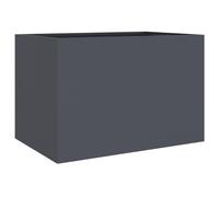 vidaXL Jardinera, Macetero para Plantas Flores Hierbas, Soporte para Macetas, Arriate Elevado para Jardín Patio Terraza Balcón, Acero Gris Antracita