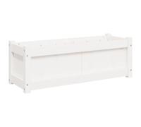 vidaXL Jardinera, Macetero para Plantas Flores Verduras, Jardinera Decorativa, Macetero para Jardín Patio Balcón, Madera Maciza de Pino Blanca