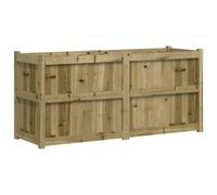 vidaXL Jardinera, Macetero Rectangular, Maceta de Hierbas Flores Plantas, Jardinera para Balcón Terraza Jardín, Madera de Pino Impregnada
