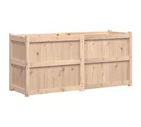 vidaXL Jardinera, Macetero Rectangular, Maceta de Hierbas Flores Plantas, Jardinera para Balcón Terraza Jardín, Madera Maciza de Pino