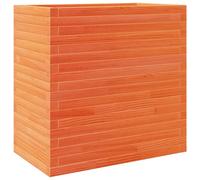 vidaXL Jardinera madera de pino impregnada 70x40x68,5 cm Color Pino natural, Blanco, Marrón cera y mas Wax brown