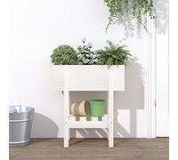 vidaXL Jardinera madera maciza de pino blanco 62x30x69 cm