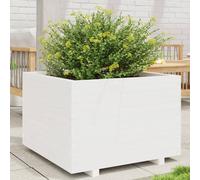 vidaXL Jardinera madera maciza de pino blanco 70x70x49,5 cm