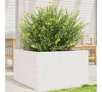 Jardinera Madera Maciza De Pino Blanco 80x80x45,5 Cm Vidaxl