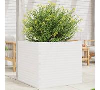 vidaXL Jardinera madera maciza de pino blanco 80x80x68,5 cm