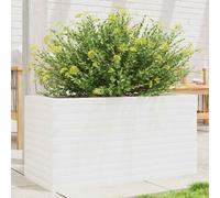 vidaXL Jardinera madera maciza de pino blanco 90x40x45,5 cm