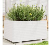 vidaXL Jardinera madera maciza de pino blanco 90x60x49,5 cm