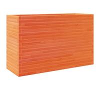 vidaXL Jardinera madera maciza de pino cera 110x40x68,5 cm Color Pino natural, Blanco, Marrón cera y mas Wax brown