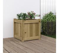 vidaXL Jardinera madera maciza de pino impregnada 40x40x40 cm