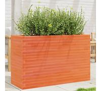 Jardinera Madera Maciza De Pino Marrón Cera 110x40x68,5 Cm Vidaxl