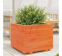 vidaXL Jardinera madera maciza de pino marrón cera 60x60x49,5 cm