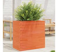 vidaXL Jardinera madera de pino impregnada 70x40x68,5 cm Color Pino natural, Blanco, Marrón cera y mas Wax brown