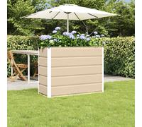vidaXL Jardinera Marfil 100 x 40 x 75 cm Acero