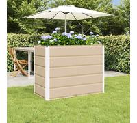 vidaXL Jardinera Marfil 100 x 50 x 75 cm Acero Galvanizado