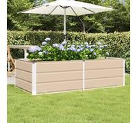 vidaXL Jardinera Marfil 160 x 80 x 45 cm Acero