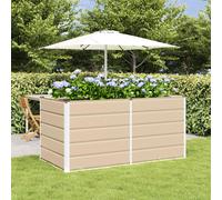 vidaXL Jardinera Marfil 160 x 80 x 75 cm Acero