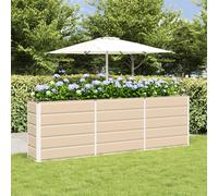 vidaXL Jardinera Marfil 240 x 40 x 75 cm Acero