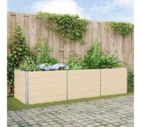 vidaXL Jardinera Marfil 290 x 100 x 75 cm Acero Galvanizado