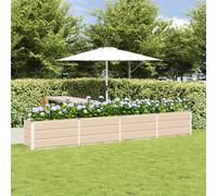 vidaXL Jardinera Marfil 320 x 40 x 45 cm Acero