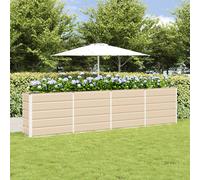 vidaXL Jardinera Marfil 320 x 40 x 75 cm Acero