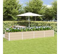 vidaXL Jardinera Marfil 320 x 80 x 45 cm Acero
