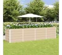 vidaXL Jardinera Marfil 320 x 80 x 75 cm Acero