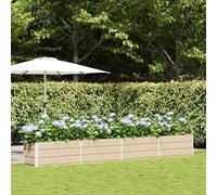 vidaXL Jardinera Marfil 385 x 50 x 45 cm Acero Galvanizado
