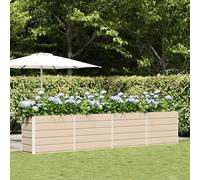 vidaXL Jardinera Marfil 385 x 50 x 75 cm Acero Galvanizado
