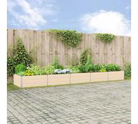 vidaXL Jardinera Marfil 480 x 100 x 45 cm Acero Galvanizado