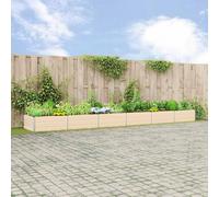 vidaXL Jardinera Marfil 580 x 100 x 45 cm Acero Galvanizado