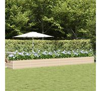 vidaXL Jardinera Marfil 600 x 80 x 45 cm Acero – Moderna y resistente para interior y exterior