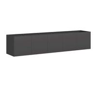 vidaXL Jardinera Negra 200x40x40 cm Acero Laminado en frío