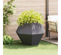 vidaXL Jardinera Negro 100 x 100 x 80 cm Acero