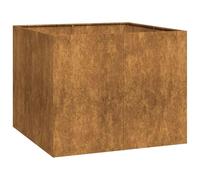 vidaXL Jardinera oxidada Acero corten 100x100x80 cm Lecho elevado