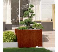 vidaXL Jardinera oxidada Acero corten 100x100x80 cm Lecho elevado
