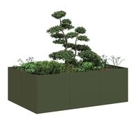 vidaXL Jardinera oxidada 120x80x40 cm acero corten en color Acero oxidado/Verde oliva/Acero galvanizado y más
