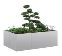 vidaXL Jardinera oxidada 120x80x40 cm acero corten en color Acero oxidado/Verde oliva/Acero galvanizado y más