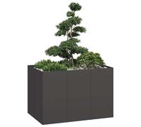vidaXL Jardinera oxidada 120x80x80 cm acero corten en color Acero oxidado/Negro/Antracita y más