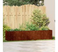 vidaXL Jardinera oxidada 200x40x40 cm Acero corten, soporte para plantas, lecho elevado