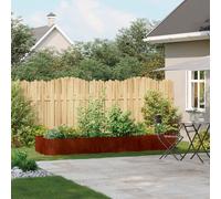 vidaXL Jardinera oxidada 280x80x40 cm acero corten