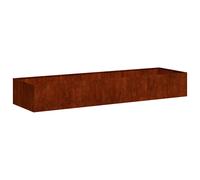vidaXL Jardinera oxidada 280x80x40 cm acero corten
