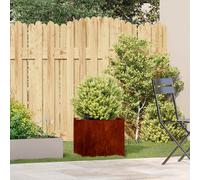 vidaXL Jardinera oxidada 40 x 40 x 40 cm, acero corten