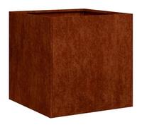 vidaXL Jardinera oxidada 40x40x40 cm acero corten