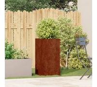 vidaXL Jardinera oxidada 40x40x80 cm acero corten