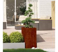 vidaXL Jardinera oxidada 40x80x80 cm acero corten